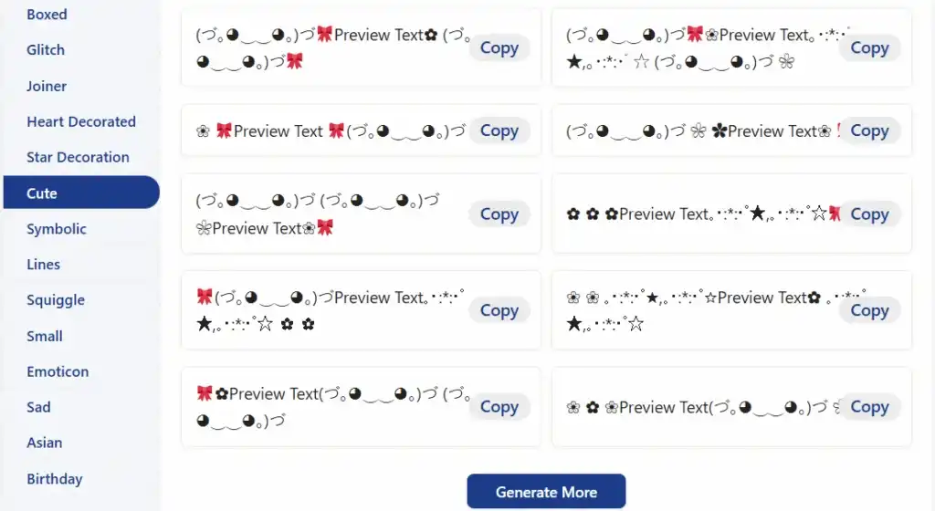 Cute letras